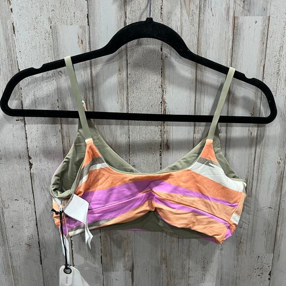 New! Prana Willow Falls Reversible Bikini Top Waves Green Womens Size Small - Picture 3 of 5